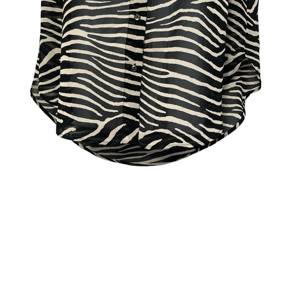 H&M women’s ☀️ black white zebra print sheer tank 12 - Picture 7 of 12